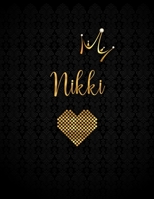 Nikki: Black Personalized Lined Journal with Inspirational Quotes 1705985092 Book Cover