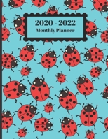 2020-2022 Monthly Planner: Ladybugs Cute Aqua Design Cover 2 Year Planner Appointment Calendar Organizer And Journal Notebook Large Size 8.5 X 11 1689043172 Book Cover