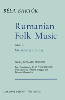 Rumanian Folk Music: Maramureș County 9401016887 Book Cover