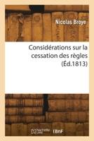 Considérations sur la cessation des règles 2418265552 Book Cover