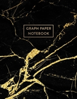 Graph Paper Notebook: Black Marble and Gold Inlay | 8.5 x 11 - 5 x 5 Squares per inch | 100 Quad Ruled Pages | Cute Graph Paper Composition Notebook ... Students (Math and Science School Essentials) 168967122X Book Cover