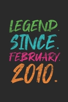 Legend Since February 2010: Happy Birthday Gift Idea for Boys And Girls - Graph Paper Notebook / Journal (6" X 9" - 5 Squares per inch - 120 Pages) B083XVYX19 Book Cover