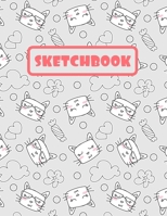 SKETCHBOOK: LARGE SKETCH BOOK TO DRAW IN. LARGE JOURNAL NOTEBOOK. 100 BLANK PAGES PERFECT FOR DOODLING AND SKETCHING. CREATIVE BIRTHDAY GIFT. WORKBOOK AND HANDBOOK. CUTE CAT, HEART AND CANDY DESIGN. 1695679962 Book Cover