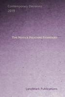 The Notice Pleading Standard 1092713778 Book Cover