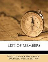 List of members Volume 1916 1178447634 Book Cover