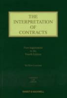 The Interpretation of Contracts 1st Supplement 0414041283 Book Cover