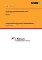 Beschwerdemanagement in Kreditinstituten 366810932X Book Cover