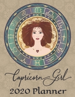 2020 Weekly Planner - Capricorn Girl: Astrology Zodiac Woman 12-Month Large Print Letter-Sized A4 Schedule Organizer by Week Cornell Notes Monthly Calendar Designed in USA 1676941495 Book Cover
