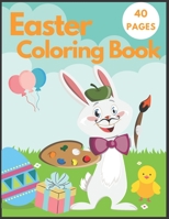 Easter Coloring Book: For Kids Happy Easter Cute Bunny Big Eggs Fun GREAT GIFTS B08XYQN5CG Book Cover