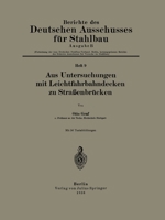 Aus Untersuchungen mit Leichtfahrbahndecken zu Stra�enbr�cken 3709197430 Book Cover