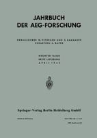 Jahrbuch der AEG-Forschung: Neunter Band 3662269767 Book Cover