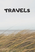 Travels: 90 Pages of 6 X 9 Inch Bound Top Half White Blank Bottom Half College Ruled 169249354X Book Cover