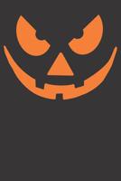 Notebook 6x9 120 Pages: College Ruled Halloween Pumpkin Face Costume 1081835575 Book Cover