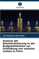 Analyse der Dezentralisierung in der Budgetallokation zur Schließung von sozialen Lücken in Peru. 6203385395 Book Cover