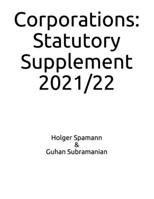 Corporations: Statutory Supplement: 2021/22 B09BT9PQNW Book Cover
