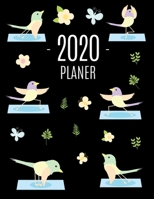 Yoga-Vogel Planer 2020: Monatsplaner 2020 mit Wochenübersicht | Raum für Notizen | Januar - Dezember 2020 Agenda | Ideal für die Schule, Studium und das Büro (German Edition) 1659964652 Book Cover