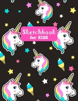 Sketchbook for Kids: Pretty Unicorn Large Sketch Book for Drawing, Writing, Painting, Sketching, Doodling and Activity Book- Birthday and Christmas ... Teens and Women - Nathalie Modern Press # 030 165572245X Book Cover
