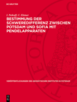 Bestimmung Der Schweredifferenz Zwischen Potsdam Und Sofia Mit Pendelapparaten 3112730542 Book Cover