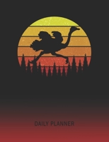 Daily Planner: Ostrich | 2020 - 2021 Daily Planner For 1 Year Of Planning | Retro Vintage Sunset Cover | January 20 - December 20 | Organizer Writing ... | Plan Days, Set Goals & Get Stuff Done 1692312960 Book Cover