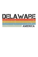 Delaware: Cool Vintage Retro Stripes Delaware Notebook Composition Makes For A Nice Gift And Souvenir For Friends, Family And Visitors To The State Of Delaware Writing Journal Or Diary Lined Journal B 171212384X Book Cover