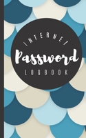 Internet Password Logbook: Password Keeper Username Protection and Log Book Organizer with Alphabet Tabs | Modern Journal with Calligraphy Hand ... Changes | Mermaid Scales Blue & Black Pattern 1696924588 Book Cover