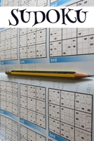 Sudoku: 6 x 9-inch book, 120-page Sudoku Puzzle page book with 238 puzzles (medium difficulty), includes solutions. B084DGQ2YW Book Cover