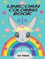 unicorn coloring book: for kids ages 4-8 B08S8X2ZC1 Book Cover