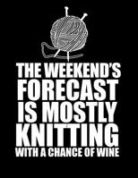 THIS WEEKEND'S FORECAST IS MOSTLY KNITTING with a chance of wine  8.5" x 11": Knitting Graph Paper 2:3 & 4:5 Ratio for large and small projects 1091458863 Book Cover