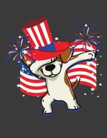 Patriotic Dabbing Beagle 1074846826 Book Cover