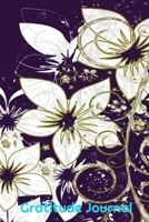 Gratitude Journal: White Flowers on Navy Design - A notebook to record all of the things you are grateful for, 6 x 9 100 pages 1695869354 Book Cover