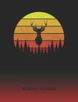 Monthly Planner: Hunting | 2 Year Planning for Jan 2020 to Dec 2021 | Retro Vintage Sunset Cover | January 20 - December 21 | Planning Organizer ... | Plan Days, Set Goals & Get Stuff Done 1692645080 Book Cover