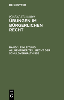 Einleitung. Allgemeiner Teil. Recht Der Schuldverhältnisse 3112344413 Book Cover