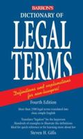 Dictionary of Legal terms 0764102869 Book Cover