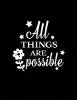 All Things are Possible: Christian 3 Year, Monthly Yearly Planner, 36 Month Notebook Journal Dated Agenda Appointment Calendar Organizer Book Black Cover 1707963037 Book Cover
