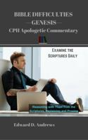 Bible Difficulties Genesis: Cph Apologetic Commentary 1945757175 Book Cover