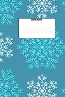 Notebook: Snowflake Christmas Stocking Stuffer 150 Page Wide Ruled Notebook 169818784X Book Cover