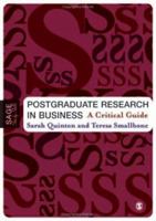 Postgraduate Research in Business: A Critical Guide 1412908361 Book Cover
