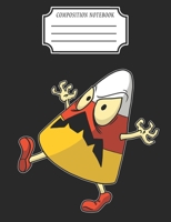 Composition Notebook: HALLOWEEN ZOMBIE CANDY CORN - Composition book: (7,44x9,69) 120 pages Graph Paper (5x5) Soft Cover Glossy Finish 1688208127 Book Cover