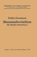 Baumaterialien Fur Radio-Amateure: 16. Band 3642890997 Book Cover