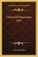 Universal Dimension 1931 1162736860 Book Cover