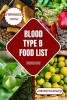 BLOOD TYPE B FOOD LIST: The Comprehensive Guide to a Perfect Diet for Blood Type B Individuals to Boost and Enhance your Digestion through Smart Food Choices B0CTF9553N Book Cover