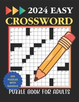 2024 Easy Crossword Puzzle Book for Adults B0CL1C6FZK Book Cover