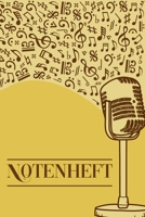 Notenheft: Notenheft DIN-A5 mit 100 Seiten leerer Notenzeilen zum Notieren von Noten und Melodien f�r Komponistinnen, Komponisten, Musikstudentinnen und Musikstudenten 1693044420 Book Cover