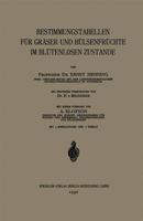 Bestimmungstabellen Fur Graser Und Hulsenfruchte Im Blutenlosen Zustande 3662390647 Book Cover