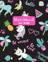 Sketchbook for Kids: Unicorn Large Sketch Book for Sketching, Drawing, Creative Doodling Notepad and Activity Book - Birthday and Christmas Gift Ideas for Kids, Boys, Girls, Teens and Women - Lilly De 1655699016 Book Cover