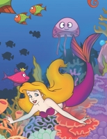 Mermaid Activity Book Favor: Cute Nautical Themed Color, Dot to Dot, and Word Search Puzzles Provide Hours of Fun For Creative Young Kids 1695409310 Book Cover