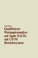 Qualifizierte Wertpapieranalyse Auf Apple II & II E 3409192328 Book Cover