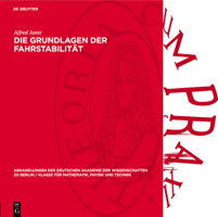 Die Grundlagen Der Fahrstabilität: Mitteilung Aus Der Sektion Für Maschinenbau 3112722205 Book Cover