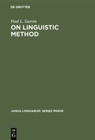 On Linguistic Method 3112306503 Book Cover