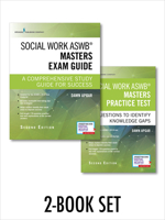 Social Work ASWB Masters Exam Guide and Practice Test, Second Edition Set - Includes a Comprehensive LMSW Study Guide and Practice Test Book with 170 Questions, Free Mobile and Web Access Included 0826147844 Book Cover